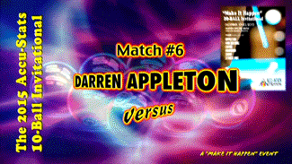 Darren Appleton vs. Jayson Shaw* (DVD) | 2015 "Make It Happen" 10-Ball