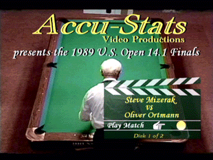 Steve Mizerak vs. Oliver Ortmann* (2-Disk DVD) | 1989 U.S. Open