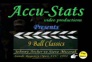 Johnny Archer vs. Steve Mizerak* (DVD) | 14th. S.R.O. - December 1991