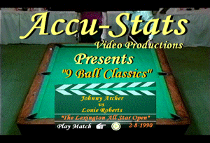 Johnny Archer vs. Louie Roberts* (DVD) | 1990 Lexington All-Star Open
