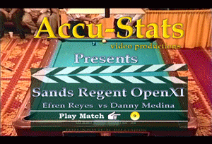 Danny Medina vs. Efren Reyes* (DVD) | 11th S.R.O. - June 1990