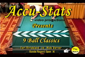 Earl Strickland vs. Nick Varner* (DVD) | 11th S.R.O. - June 1990