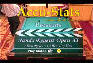 Allen Hopkins vs. Efren Reyes* (DVD) | 11th S.R.O. - June 1990